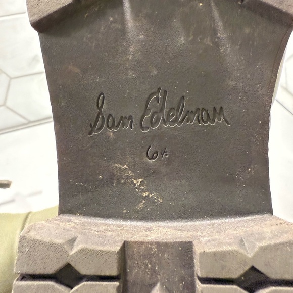 Sam Edelman Jalissa Army Green Waterproof Puffer Boots Leather & Fabric Size 6.5 - Picture 11 of 11